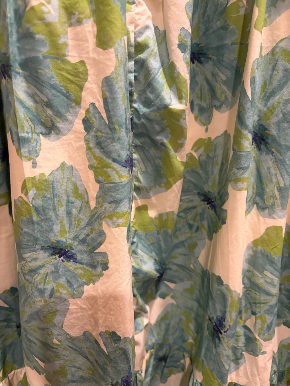 GIGI PIP Cream Midi Dress with Green Floral Print - Picture 5 of 5